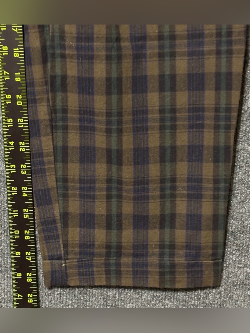 Vintage GAP Brown and Navy Plaid High-Rise Trousers - Picture 8 of 8